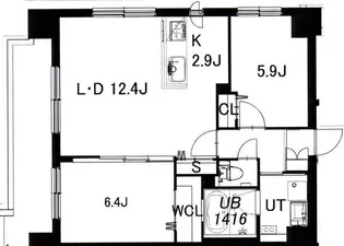 グリーンヒル真駒内【2階】の間取り