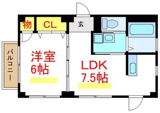 フラッツ【2階】の間取り