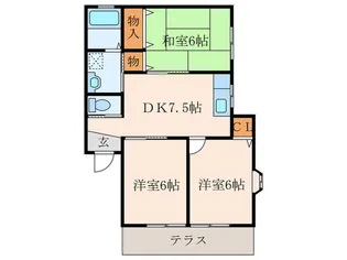 オークヴィレッジ【1階】の間取り