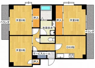 第一沖根ビル【3階】の間取り
