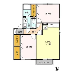 マウルール B【2階】の間取り