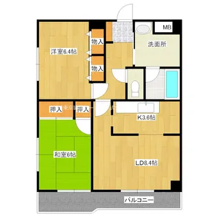 コンフォール平和台【4階】の間取り