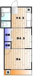 第2秀月荘【1階】の間取り