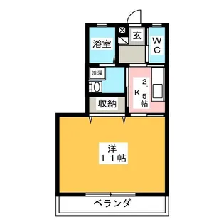TEIARAコーポ【2階】の間取り