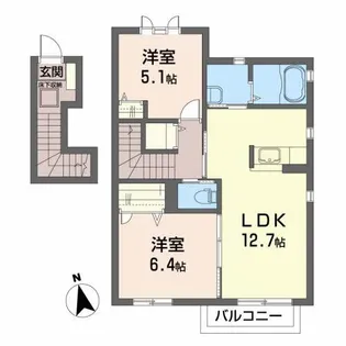シャーメゾン・ド・桜ヶ丘【2階】の間取り