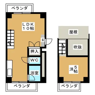 アートハウス鹿山【4階】の間取り