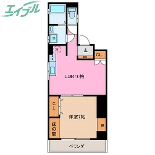 トランプコート四日市【4階】の間取り