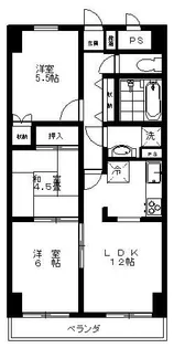 ロイヤルシラコ【8階】の間取り