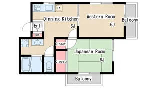 ヴェッセルSUMA A棟【1階】の間取り