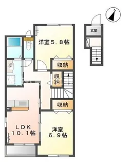 リブフラット【2階】の間取り