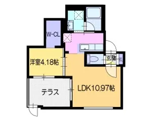 仮)ラ・シュエットS6W14【3階】の間取り