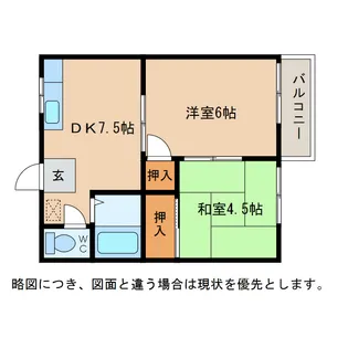 国領ハイツ【2階】の間取り