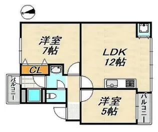 五位ノ池南ビル2号棟【2階】の間取り