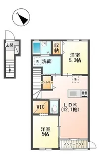 タンデム【2階】の間取り