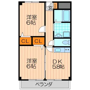 リーフスタイル門真【4階】の間取り