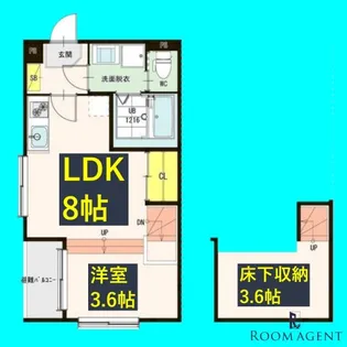 エスパシオ烏森【1階】の間取り