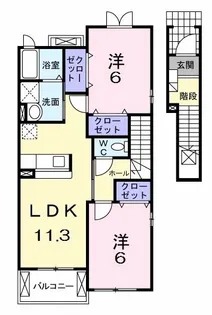 エントピアC【2階】の間取り