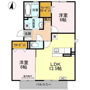 サンパティークC棟【2階】の間取り