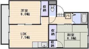 コーポラス福成【2階】の間取り