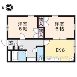 レオパレス堅田【1階】の間取り