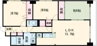 パークサイドブライトネス【5階】の間取り