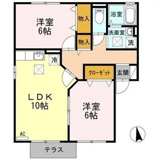 JUN HOUSE D棟【1階】の間取り