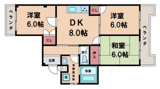 住吉建物5号館【2階】の間取り