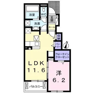 グラン ベルデA【1階】の間取り