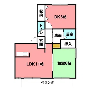 チェリープラザ【2階】の間取り