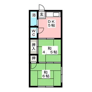 コーポ城見【1階】の間取り