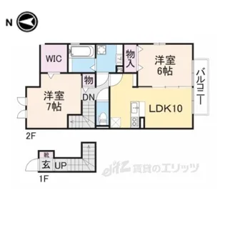 プラムガーデンB【2階】の間取り