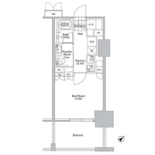 コンフォリア渋谷WEST【2階】の間取り