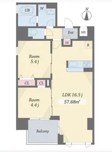 エルシノア住吉【9階】の間取り