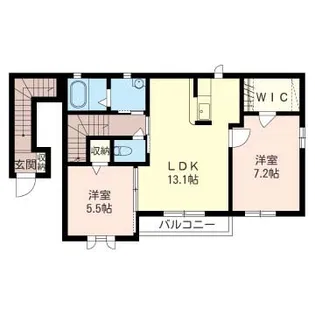 キャロッツD【2階】の間取り