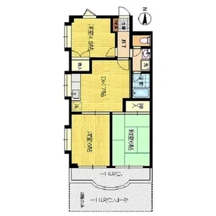 エクセランド旭町【2階】の間取り