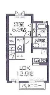 フォンターナロッソ【2階】の間取り