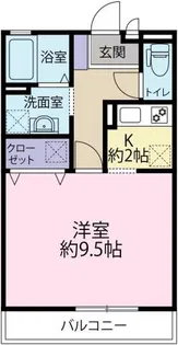 フローリッシュB棟【2階】の間取り