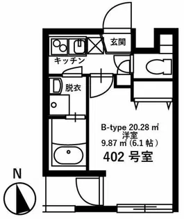 スマートVILLA中延伍番館【4階】の間取り