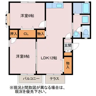 ガーデンプレイス 弐番館【1階】の間取り