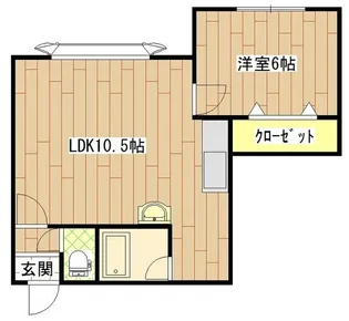 1LDKの間取り画像