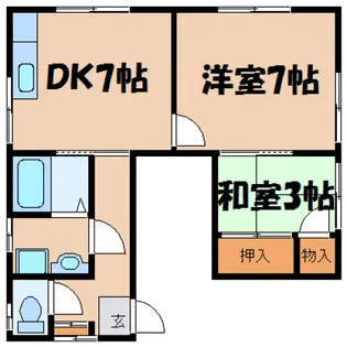 工谷マンション【1階】の間取り