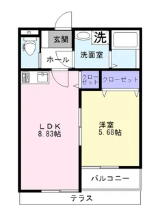 ALMO K 東船橋【1階】の間取り