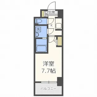 S-RESIDENCE難波EAST【15階】の間取り