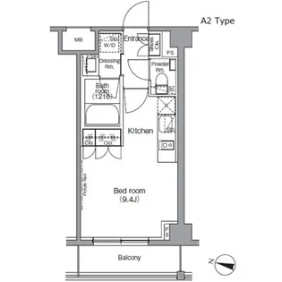ディームス麻布狸穴町【4階】の間取り