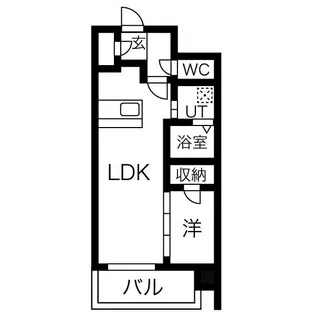 レジュールアッシュ塚本レジデンス【9階】の間取り
