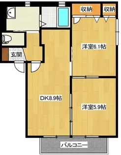 福島県郡山市富田町字池向【アパート】の間取り
