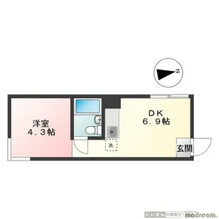 羅伊斗館【2階】の間取り