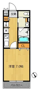 フラットルーム【2階】の間取り