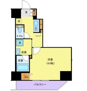 1Kの間取り画像