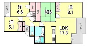 ハイマート舞子坂【2階】の間取り